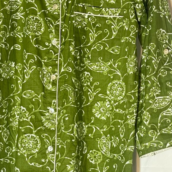 Julia Amory Husband Button Front Shirt Dress Cover Up Moss Petunia Small - Picture 3 of 6